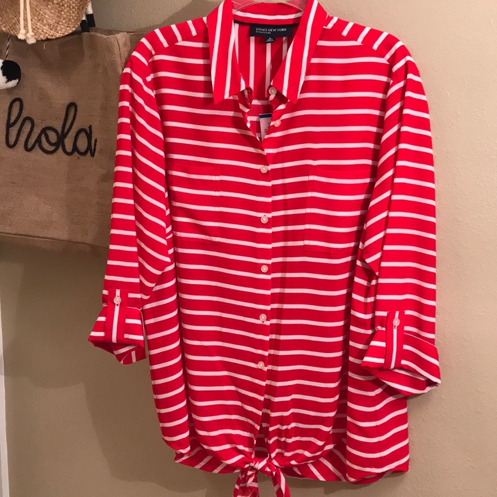 ❤️ Striped Tie Blouse
